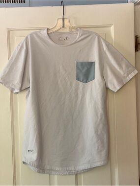 BYLT Drop Cut Pocket Tee T-shirt Men’s Large White Short Sleeve Capsule Wardrobe